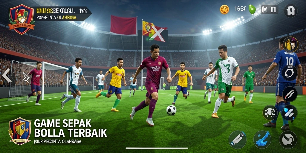 Screenshot menunjukkan aksi seru dari pertandingan sepak bola di 116X.