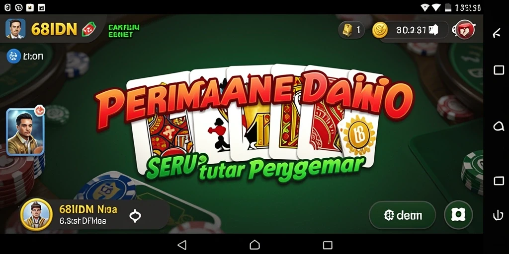 Tampilan gameplay seru dalam aplikasi 68IDN yang menampilkan Domino.
