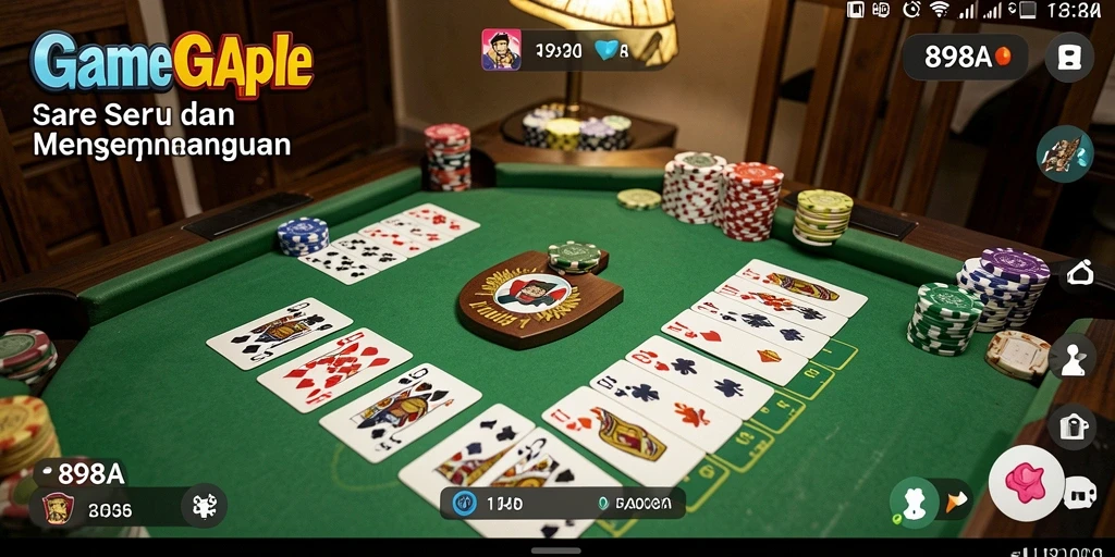 Tampilan gameplay seru saat bermain Gaple di 898A.