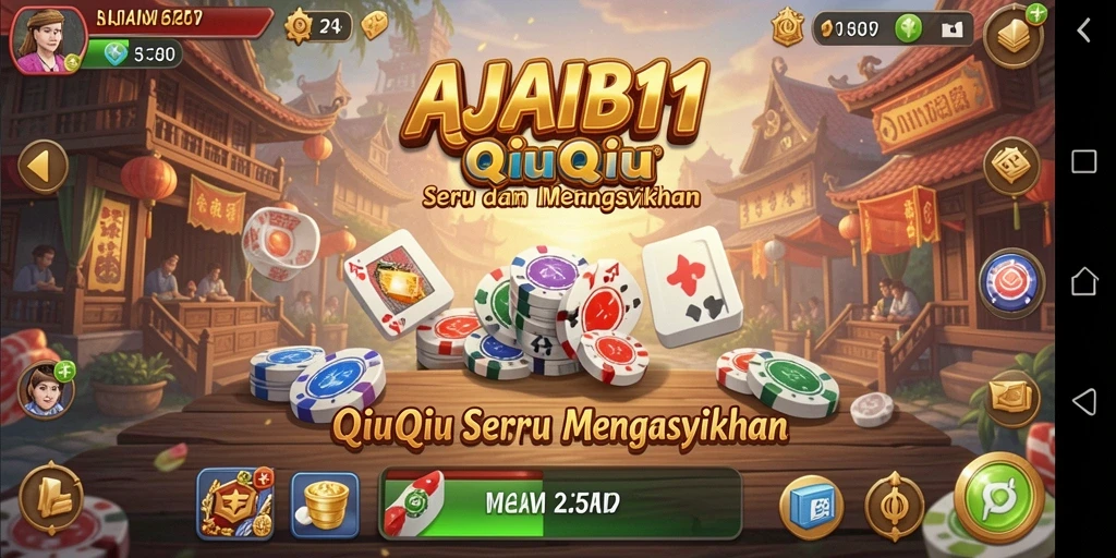 Tampilan gameplay QiuQiu AJAIB11 yang seru.
