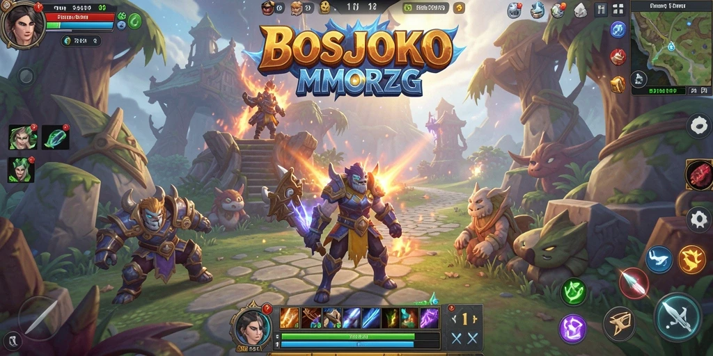 Tampilan gameplay menarik dalam dunia MMORPG BOSJOKO.