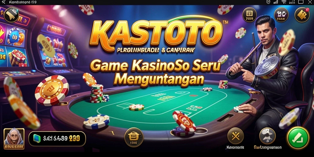 Screenshot utama KASTOTO menampilkan gameplay Kasino yang menarik dan menghibur.