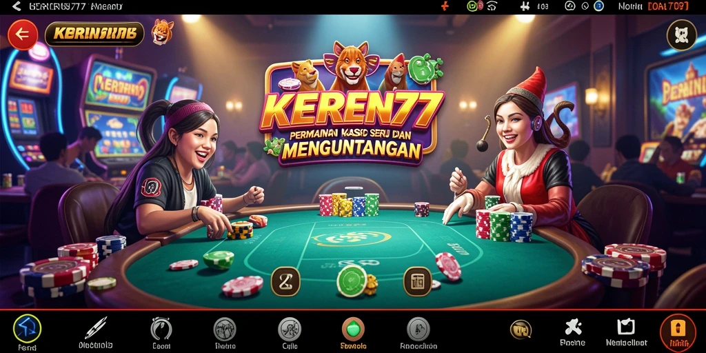 Tampilan gameplay menarik dari KEREN77 dalam permainan Kasino.