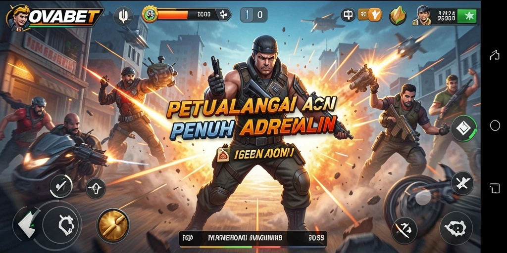 Screenshot dari gameplay OVABET yang penuh aksi seru.