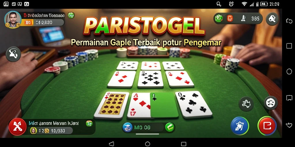 Gameplay seru dari PARISTOGEL dalam permainan Gaple.