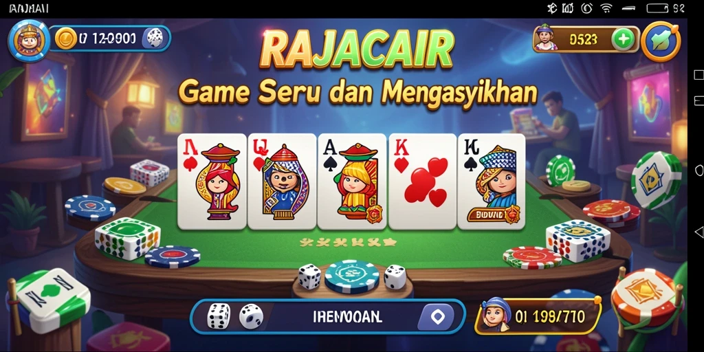 Tampilan gameplay seru di RAJACAIR saat bermain Domino.