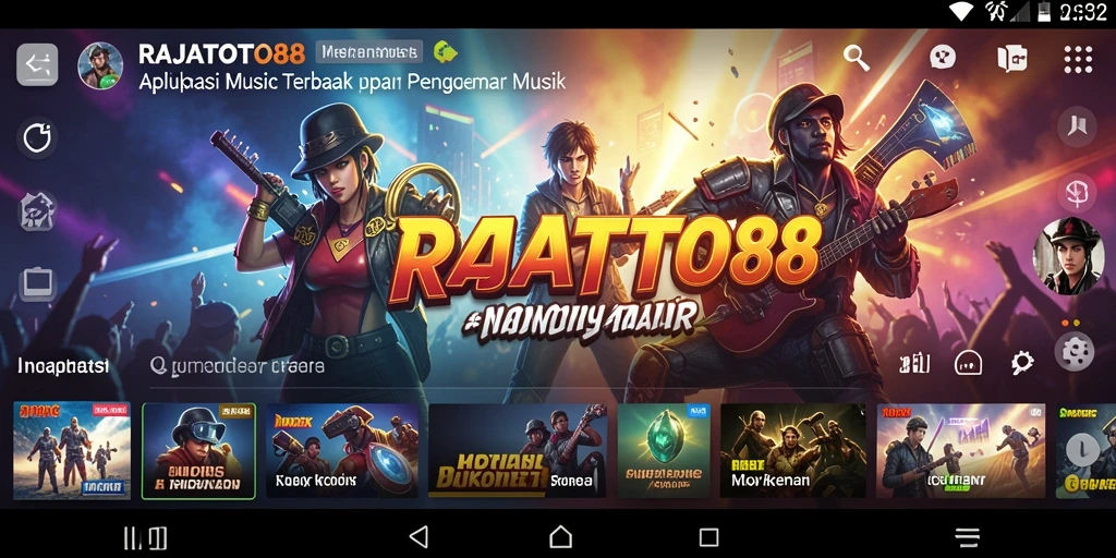 Tampilan antarmuka menarik dari RAJATOTO88 saat mendengarkan musik.