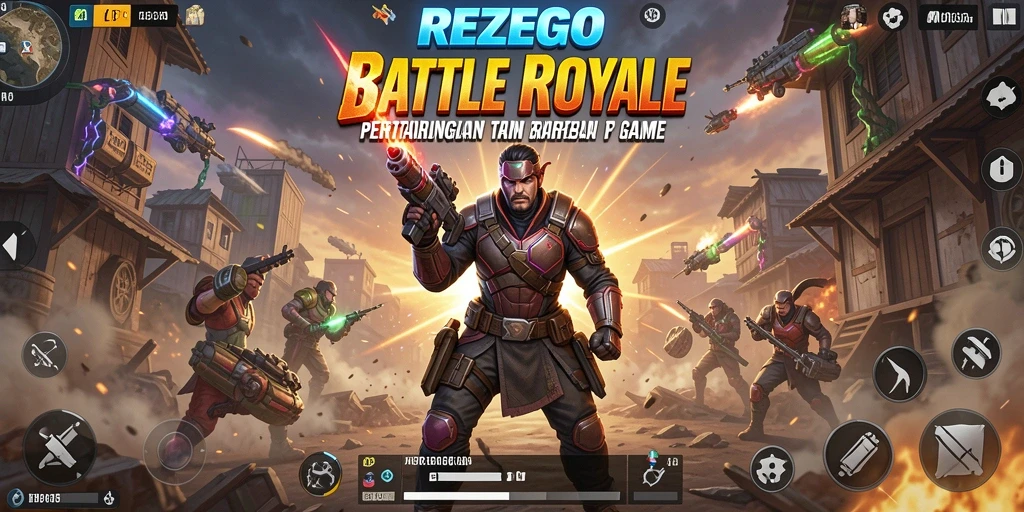 Gameplay seru dan intens dalam pertandingan Battle Royale REZEGO.