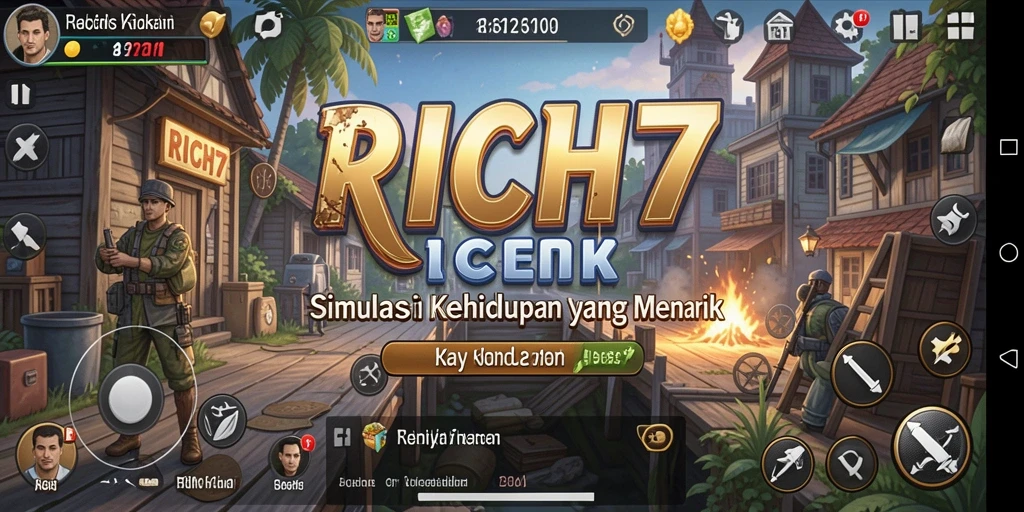 Tampilan gameplay dari RICH7 yang menarik dan interaktif.