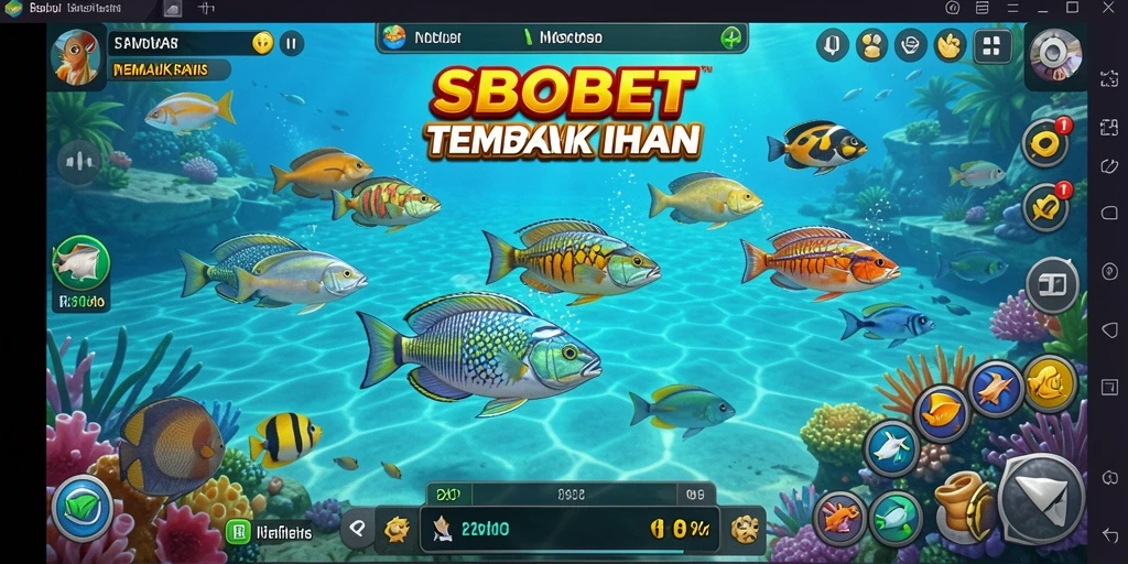 Tampilan gameplay SBOBET yang menampilkan aksi tembak ikan yang seru.