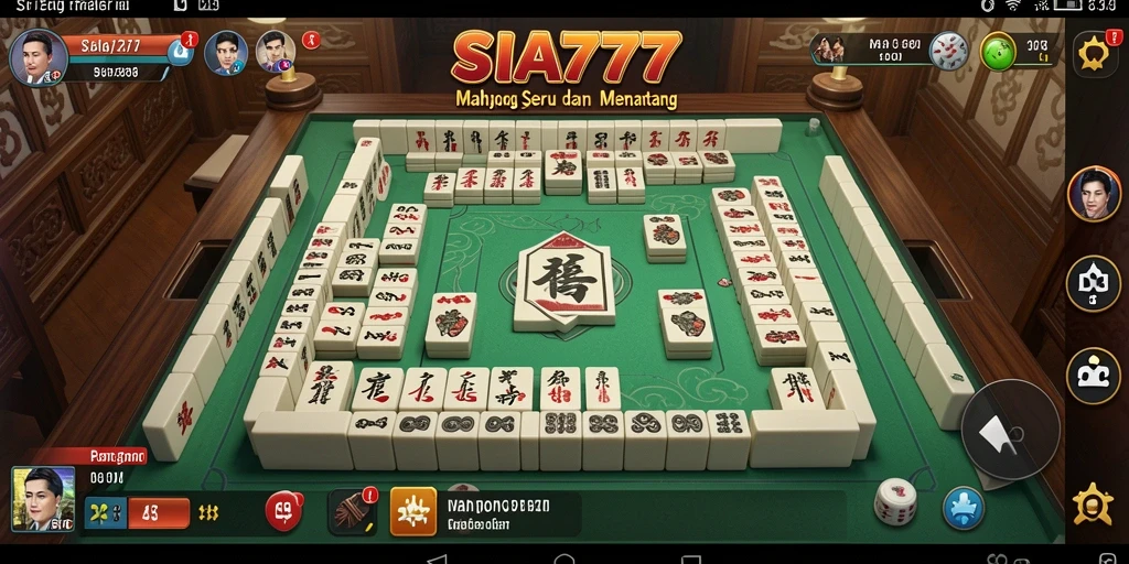 Tampilan gameplay Mahjong yang seru dan mendebarkan di SIA777.