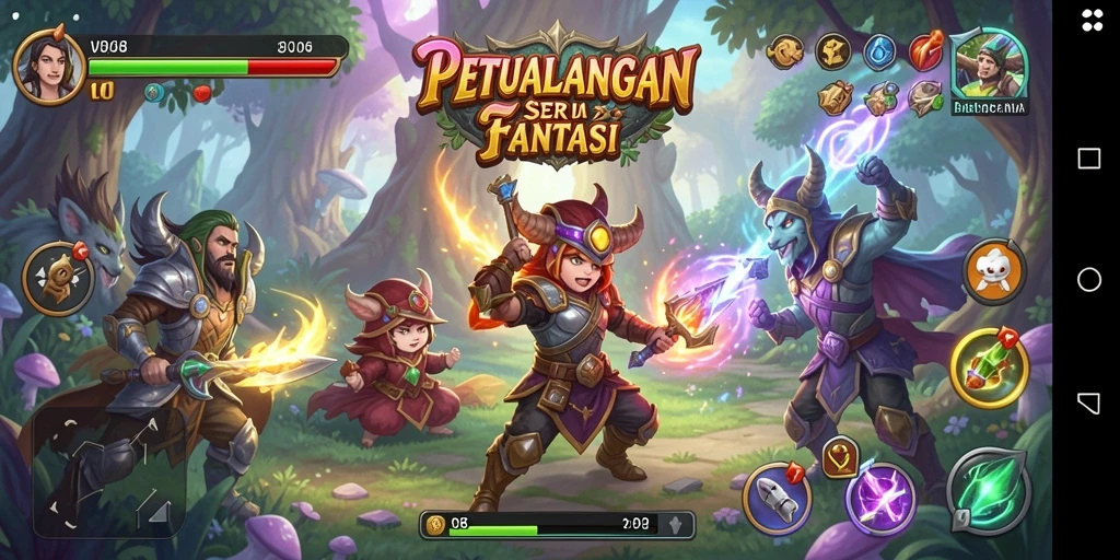 Tangkapan layar V98 menunjukkan aksi gameplay petualangan yang mendebarkan.