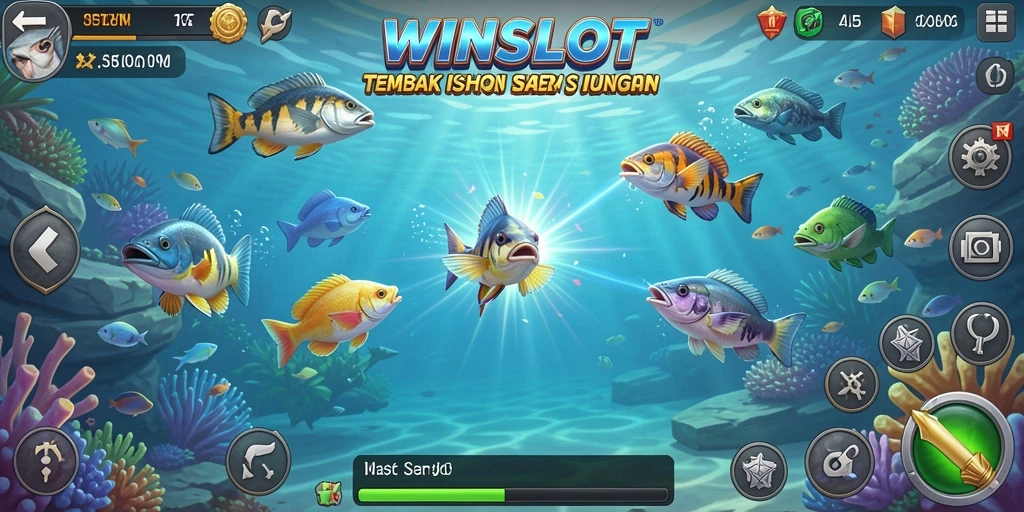 Screenshot WINSLOT menampilkan aksi memukau dalam permainan Tembak Ikan.